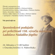 Spomienkové podujatie - 150. výročia narodenia Jégého
