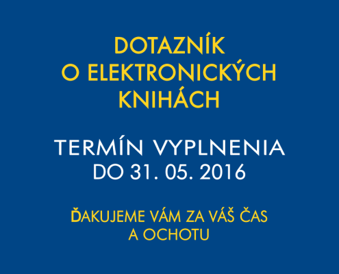 Dotazník o elektronických knihách