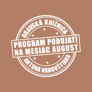 Program podujatí na mesiac august