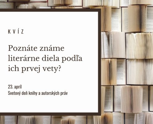Poznáte známe literárne diela podľa ich prvej vety?