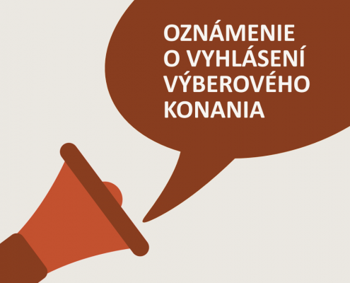 Oznámenie o vyhlásení výberového konania