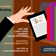 Predlžujeme bezplatné výpožičky e-kníh
