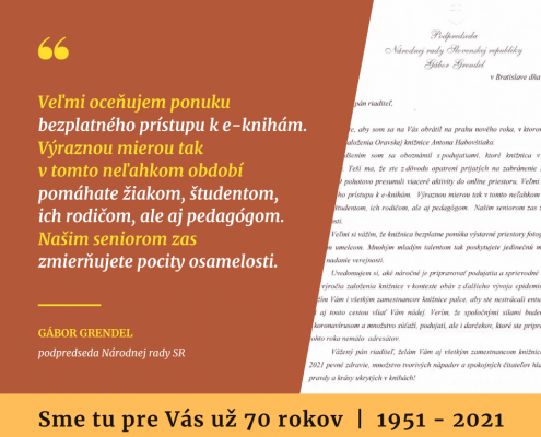 List podpredsedu NR SR Gábora Grendela
