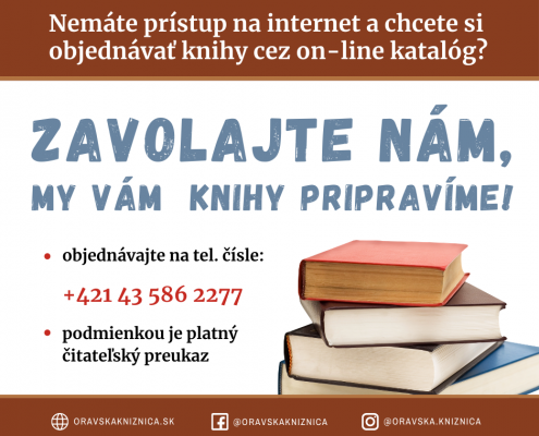 Objednávky kníh telefonicky