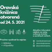 Knižnica otvorená od 24. mája