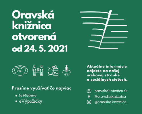 Knižnica otvorená od 24. mája