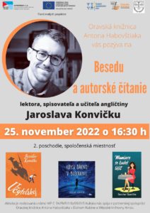 Beseda a autorské čítanie s Jaroslavom Konvičkom