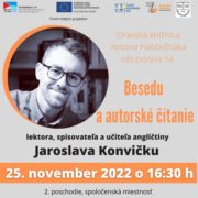 Beseda a autorské čítanie s Jaroslavom Konvičkom