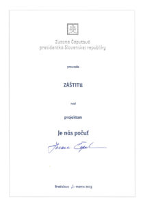 Záštitu nad podujatím prevzala prezidentka SR Zuzana Čaputová