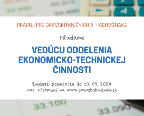 Oznámenie o vyhlásení výberového konania