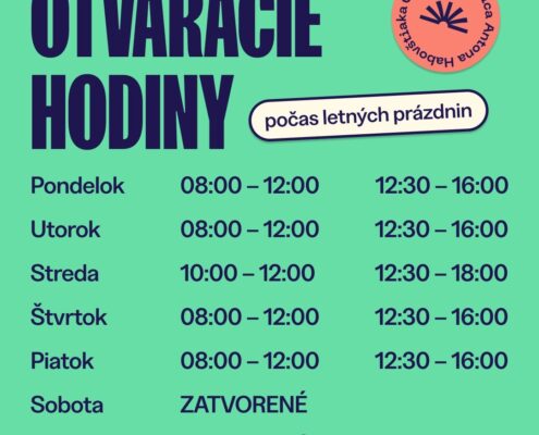 Zmena otváracích hodín počas letných prázdnin